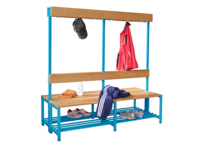 banc double,HxLxP 1600x1500x770mm,piètement RAL5012