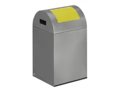 Afvalverzamelaar Zelfblussend 43 Liter 660x320x320mm Klemring Geel