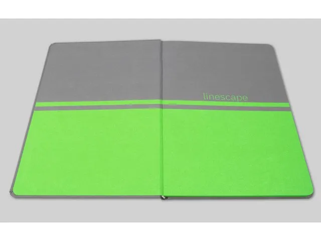 Carnet Sigel Linescape Neo A5 gris clair/citron vert couverture rigide