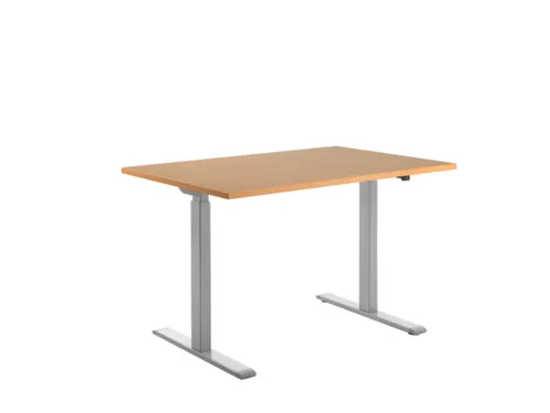 Elektrisch ihv bureau,HxBxD 700-1200x1200x800mm,blad beuken