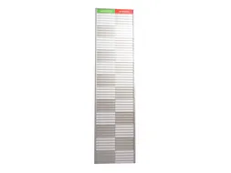 Menoor In-Uit bord 60 namen Aluminium Aanwezig/Afwezig Groen/rood