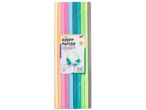 Crêpepapier Folia 50x200cm 10 rollen trendkleuren
