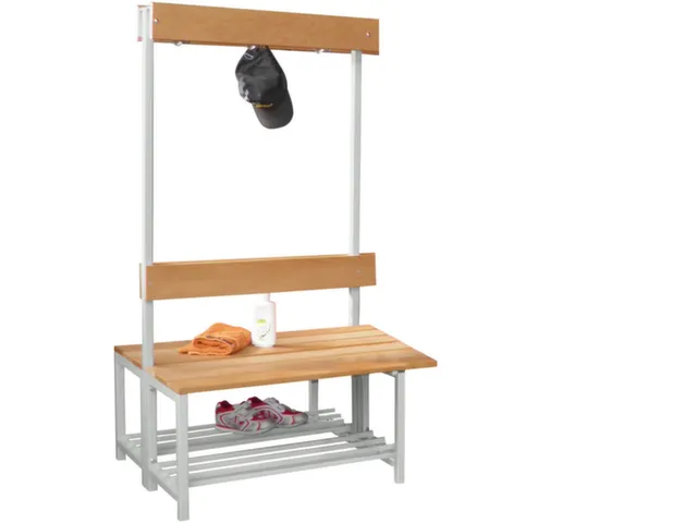 banc double,HxLxP 1600x1000x770mm,piètement RAL7035