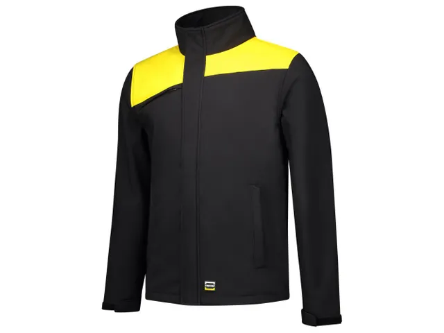 Tricorp Bicolor 402021 softshell, zwart/geel, maat M, per stuk