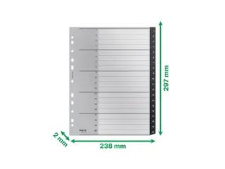 Tabblad Leitz Recycle A4 11-gaats 1-20 extra breed PP - 4