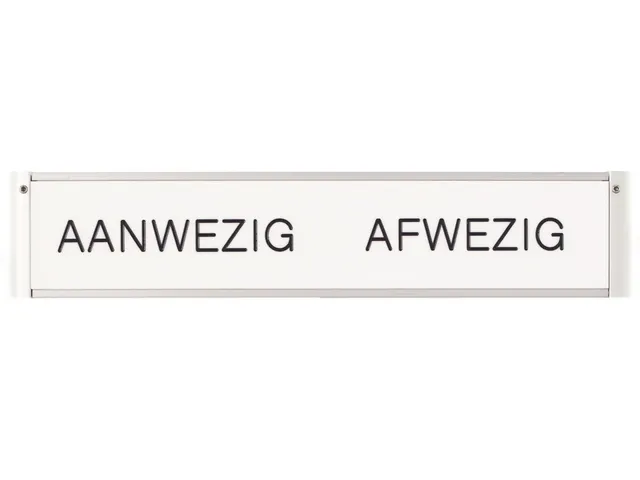 In-uit Bord 10 Namen Aluminium Aan/afwezigheidbord Wit