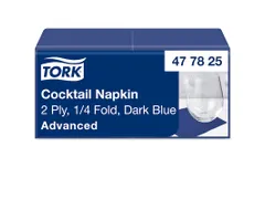 Tork 477825 Cocktailservet Advanced Donkerblauw 24x24cm