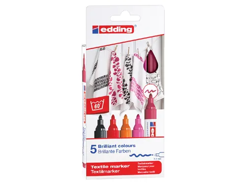 Viltstift edding 4500 textiel rond 2-3mm warm assorti