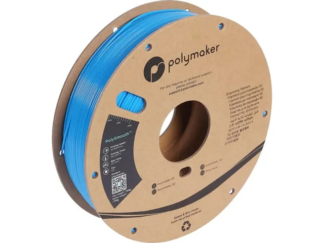 Polymaker 3D filament PolySmooth PVB 1.75mm Blauw 0.75kg