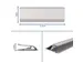 Klemlijst MAUL 113x40mm aluminium zelfklevend
