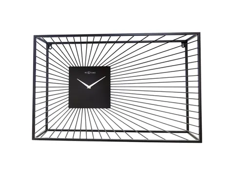 Wandklok Nextime 70x45x15 cm zwart metaal Vasco