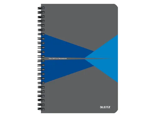 Notitieboek Leitz Office A5 lijn 180pag grijs Blauw