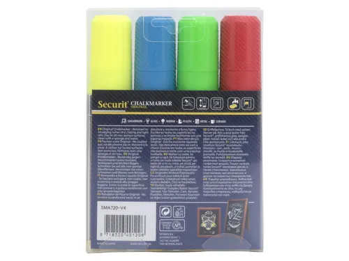 Krijtstift Securit Sma-720 Blok Assorti 7-15mm Blister à 4st