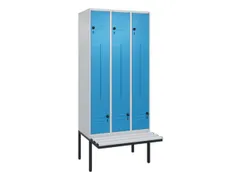 Z-garderobekast,HxBxD 2120x900x815mm,6vak,vak B 300mm,draaigrendel