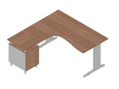 Bureauset Bureau Staand Ladeblok Links 730x1600x1650mm Canaletto