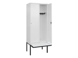 locker met bank,HxBxD 2120x800x815mm,2vak,vak B 400mm,cil.-slot - 2