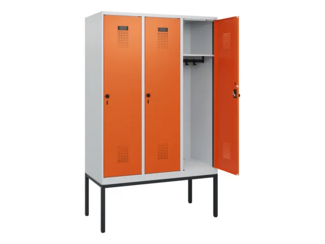 schoollocker,HxBxD 1950x1200x500mm,3vak,vak B 400mm,draaigrendel
