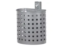 Afvalbak Staalplaat 20 Liter Geperforeerde Wanden Met Wandbevestiging