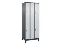 dubbeldekse locker,HxBxD 1950x750x500mm,3x2vak.,vak B 250mm