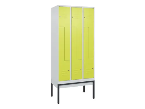 Z-garderobekast,HxBxD 2120x900x500mm,vak B 150/300mm,cil.-slot