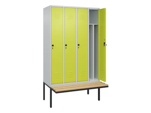 locker voor scheiding van kleding,HxBxD 2120x1200x815mm,4vak