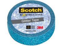 Scotch Expressions Glitter Tape, 15 Mm X 5 M, Blauw