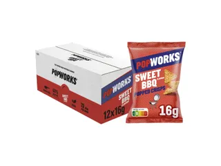 Chips Popworks Sweet BBQ 16gr - 1