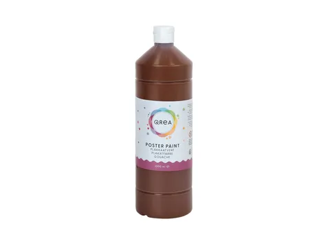 Plakkaatverf Qrea donkerbruin 1000ml