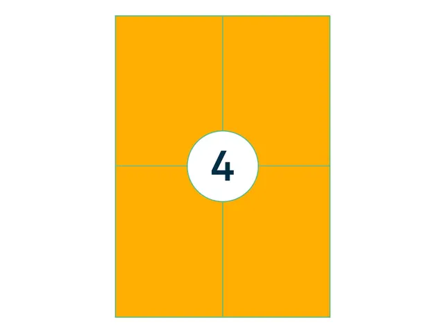 Etiket Rillprint 105x148mm fluororanje 400 etiketten