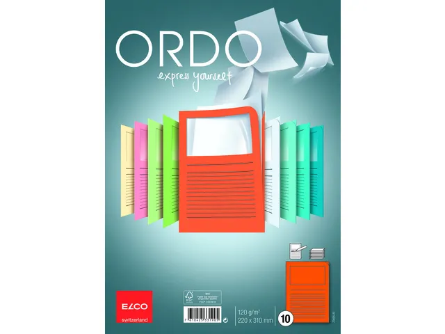 Ordo Classico L-map FSC A4 120 gram oranje 10 stuks