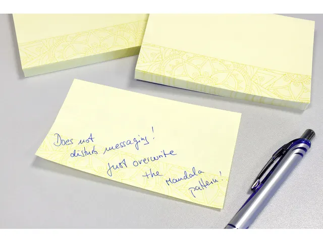 Bloc-mémos 125x75mm jaune bloc de 100 feuillets