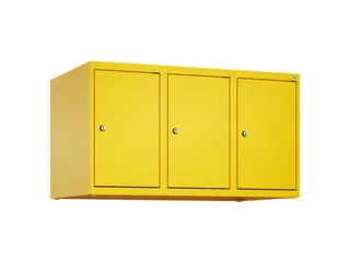 opzetkast,v. locker,3vak.,vak B 300mm,HxBxD 500x900x500mm,cilinderslot - 2