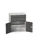 ladekast HxBxD 900x800x550mm 2laden 2deuren RAL7035 front RAL7016