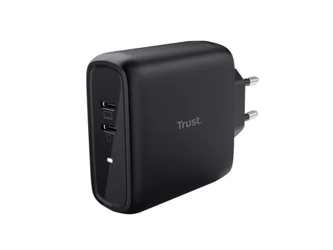 25380 TRUST Maxo Voedingsoplader 65 W USB-C 2 poorten zwart
