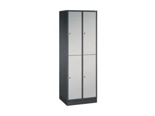 Dubbeldekse garderobekast,HxBxD 1950x620x500mm,2x2vak.,vak B 260mm - 2