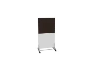 scheidingswand,HxB 1545x800mm,Bl-wit,BN2036-bruin - 2