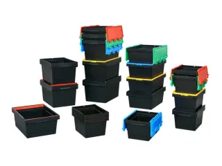 Herbruikbare containers HxLxB 240x410x300mm 18l PP-regeneraat blauw - 2