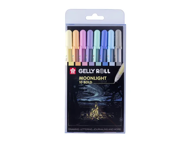 Gelschrijver Sakura Gelly Roll 1.0mm Moonlight 10 Pastel 8 stuks