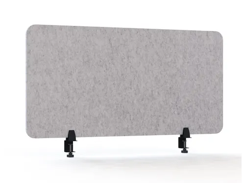 Akoestisch PET-vilt scheidingsscherm bureau lichtgrijs 60x120cm