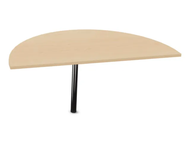 aanbouwtafel,HxBxD 740x1400x700mm,halfrond,NE-esdoorn