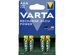 Batterij Oplaadbaar Varta 4x AAA 1000Mah Ready2Use