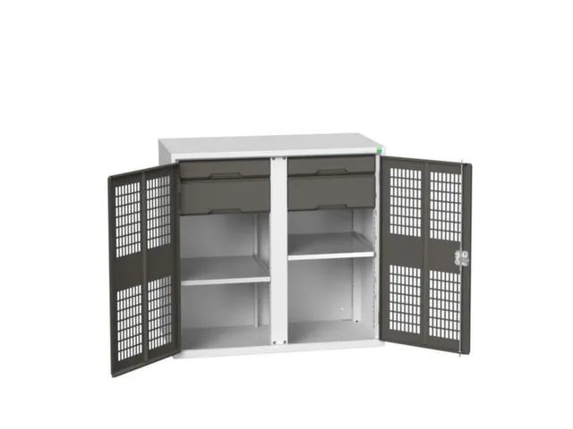 universele kast,HxBxD 1000x1050x550mm,2xStalen bodem,4lade(n)