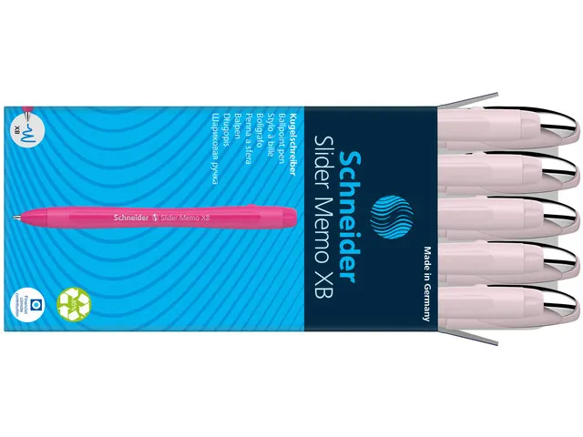 Stylo à bille Slider Memo Colour Edition XB 1.4mm Écriture bleu perl
