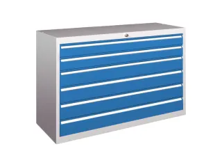 ladekast HxBxD 800x1023x600mm 6laden slot RAL7035 front RAL5012 - 2