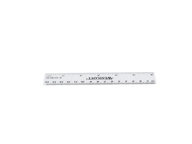 Liniaal Westcott 15cm kunststof cm/inch verdeling