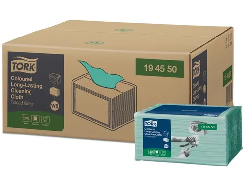 Reinigingsdoek Tork Long lasting W8 multifunctioneel groen 194550