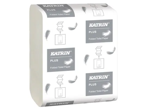 Katrin 56156 Plus toiletpapier Vouw 2-laags Wit Pak 40 Pak