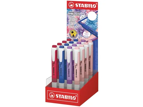 Markeerstift STABILO Swing cool Wildflower 4 kleuren 16 stuks