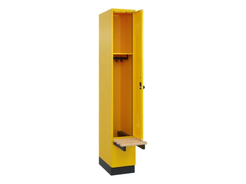 locker met bank,HxBxD 1950x300x815mm,1vak,vak B 300mm,draaigrendel
