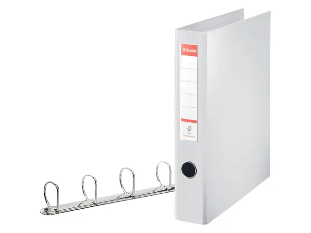 Ringband Esselte VIVIDA A4 maxi 4-rings D-mechaniek 40mm PP wit